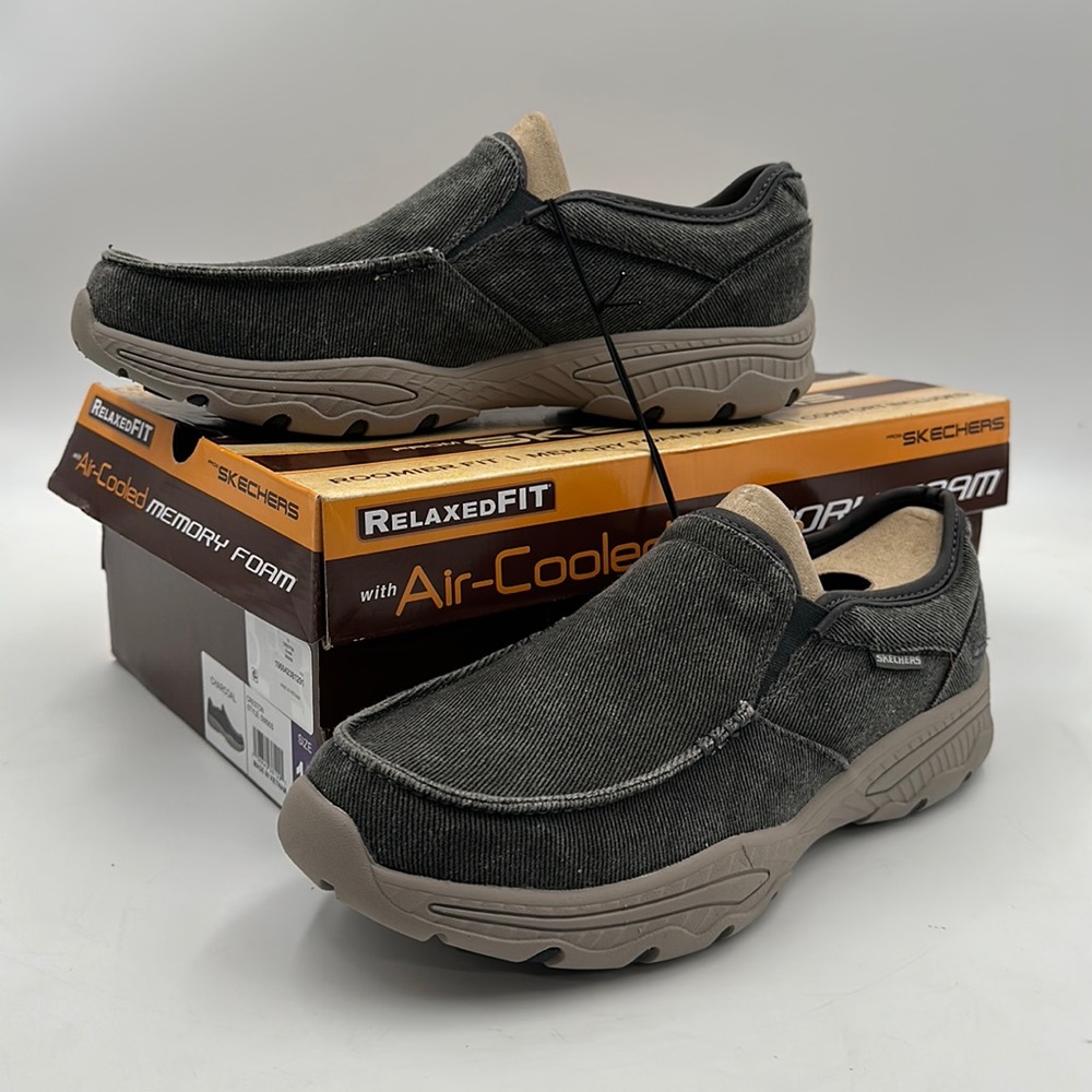 Sketchers Relaxed Fit Creston-Moseco Slip On Loafers  - Charcoal